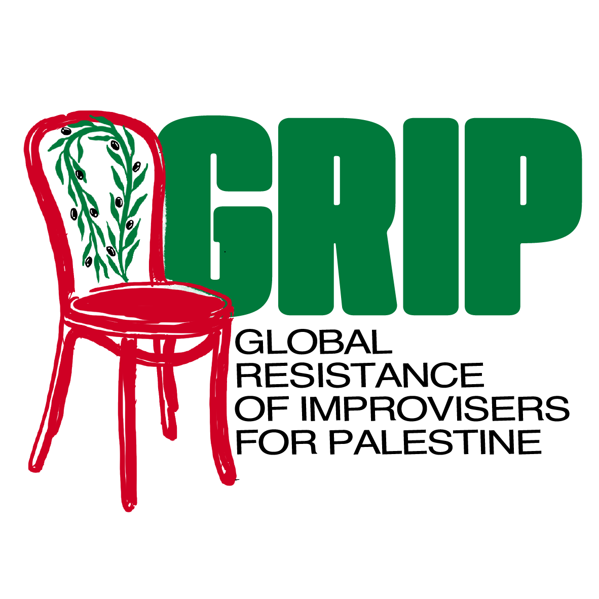 Logo do GRIP — Global Resistance of Improvisers for Palestine